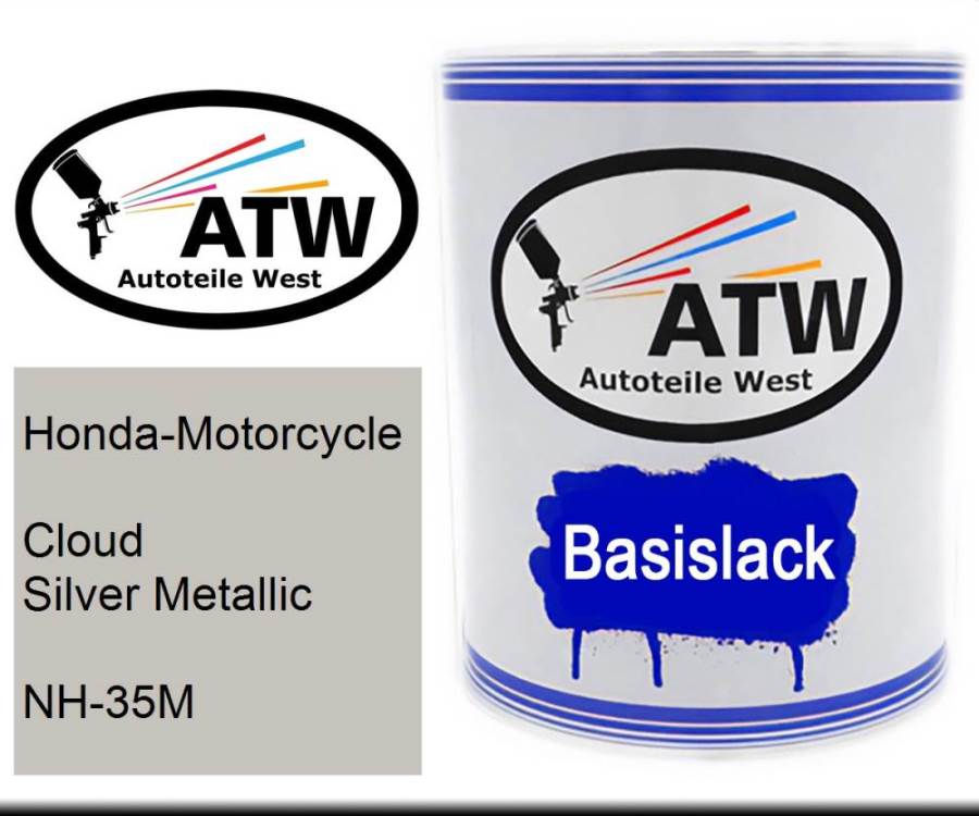 Honda-Motorcycle, Cloud Silver Metallic, NH-35M: 1L Lackdose, von ATW Autoteile West.